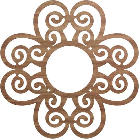 Ekena Millwork Cohen Wood Fretwork Pierced Ceiling Medallion, Walnut, 32"OD x 11"ID x 1/4"T CMWP32X32X0250COWA